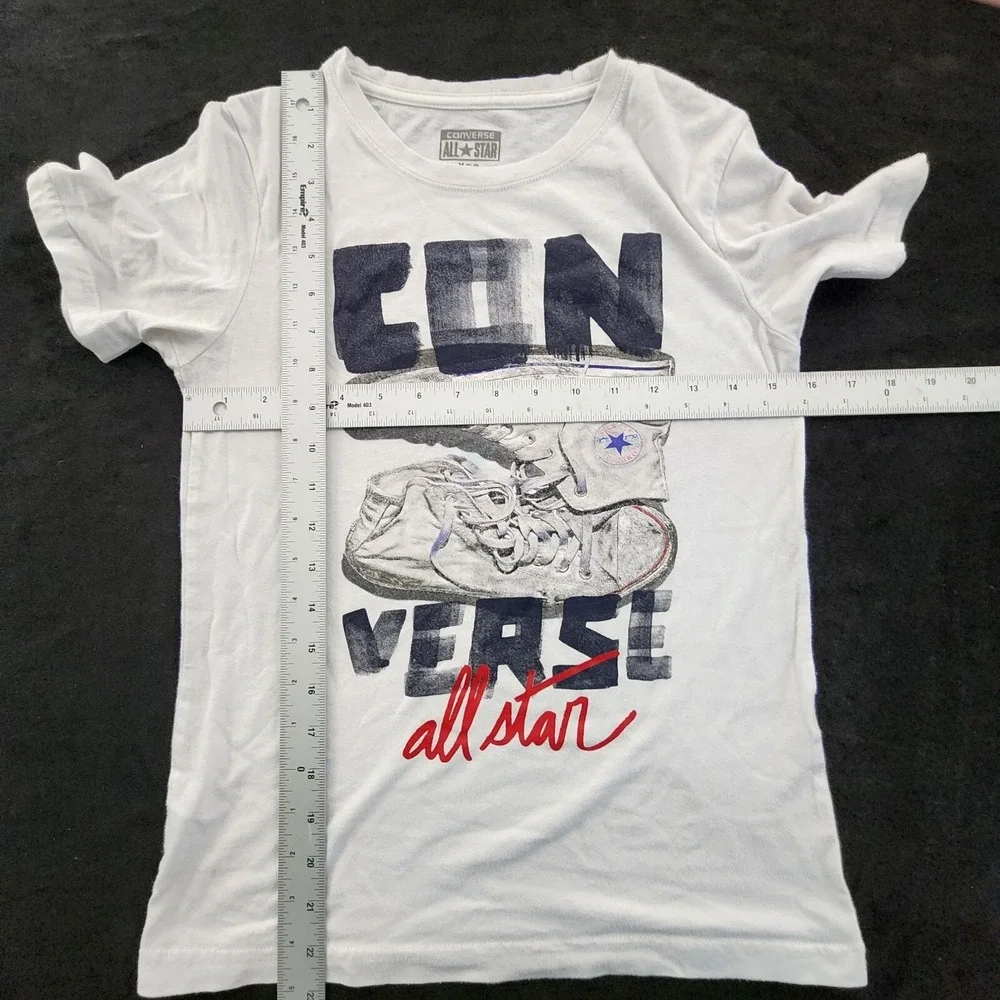 Converse All Star White Short Sleeve Cotton T-Shirt Youth M
